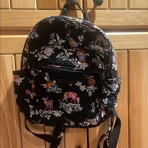 Vera Bradley Black Backpack with Floral Design